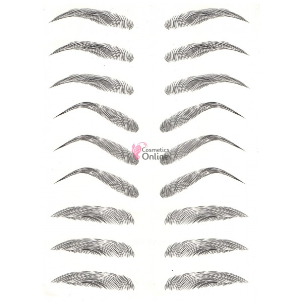 Tatuaje pentru sprancene temporare 6D001, 9 perechi